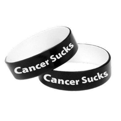 Custom 3/4" Color Coated Silicone Wristband