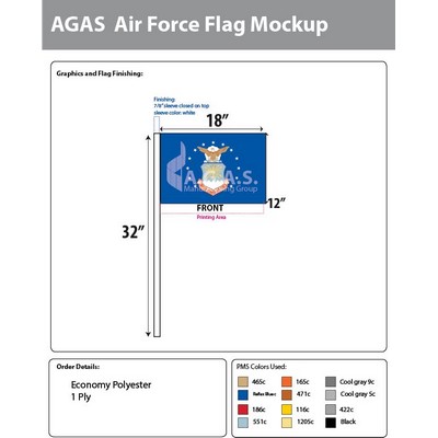 Air Force Antenna Flags 12x18 inch