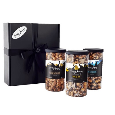 Funky Chunky Triple Flavor Gift Pack: Sea Salt Caramel, Chip Zel Pop & Peanut Butter Cup