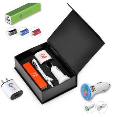 Executive Gift Set w/Power Bank Charging Set