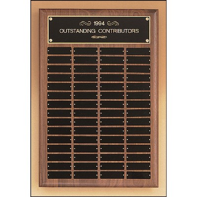 Walnut Perpetual 48 Plate Plaque (16" x 24")