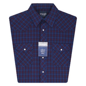 Wrangler® Men's Plaid Sport Western Snap Long Sleeve Shirt