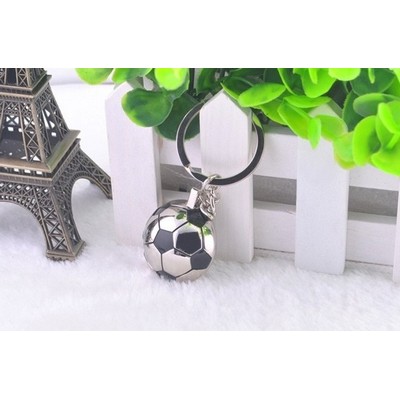 Half Soccer Key Chain