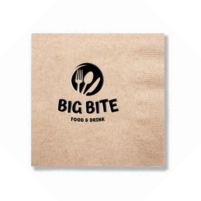 Foil Stamped 2-Ply Kraft Beverage Napkin