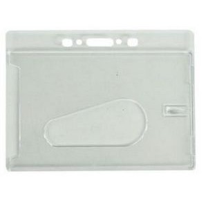 Horizontal Hard Plastic ID Badge Holder