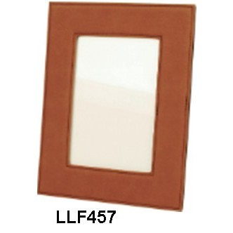 Custom Laser Engraved Leatherette Picture Frame-Rawhide/Engraves Black