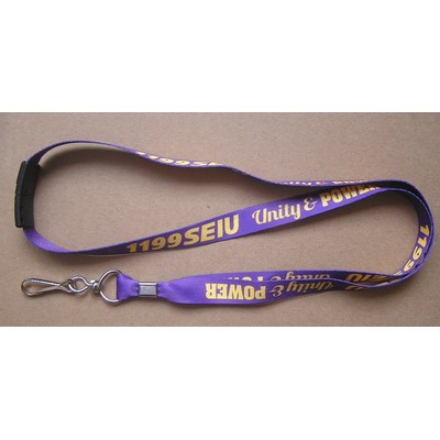 5/8" Dye Sublimation full color Printed Lanyard with breakaway