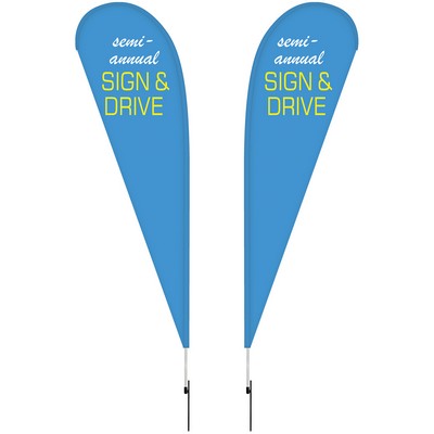 10' Double Sided Teardrop Banner w/ Premium Hardware & Spike