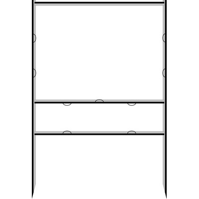 18" x 24" Black Angle Bottom Header Frame