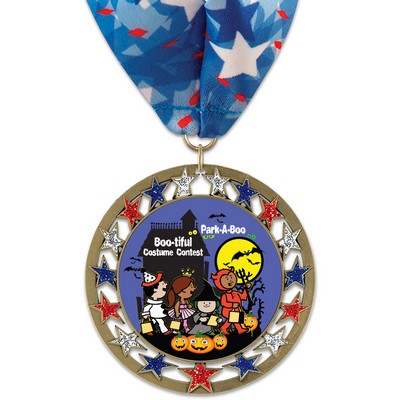 2-3/4" RSG Full Color Medal w/ Stock Millennium Neck Ribbon