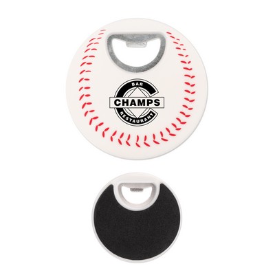 Baseball Coaster Bottle Opener