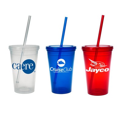 Anniston 16 Oz.Tumbler w/ Lid & Straw