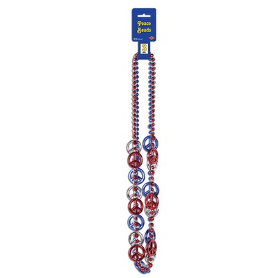 Patriotic Peace Sign Beads