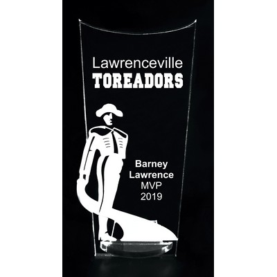 VALUE LINE! Acrylic Engraved Award - 8" Tall - Toreador