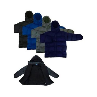 Men's Big & Tall Hooded Jackets - Fleece Lining, 3X-5X (Case of 24)