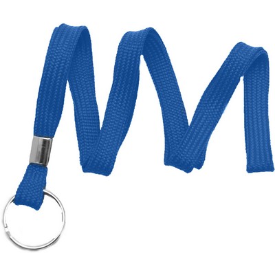 3/8" Blank Lanyard w/Split Ring (Royal Blue)