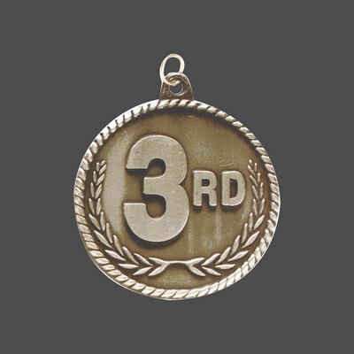 2" Bronze 3rd Place High Relief Medal