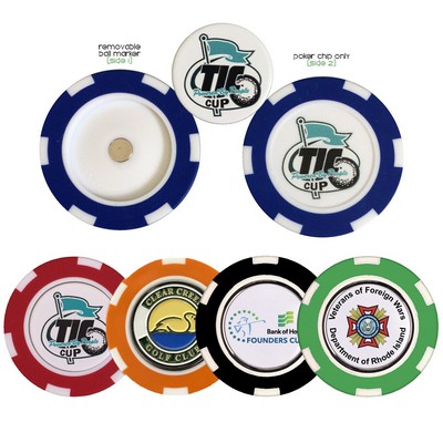 Deluxe Poker Chip w/Removable Ball Marker (Free Setup)