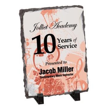 Full Color Rectangle Stone Plaque 5 1/2 x 7 1/2"