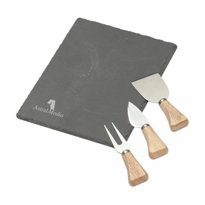 The Maitre d' 4pc Slate Cheese Set