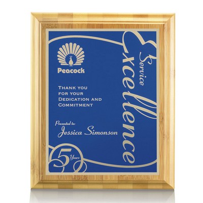 Bamboo/Marietta Plaque - Bamboo/Blue 12"x15"