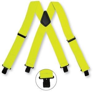 Lime Green Snap Suspenders