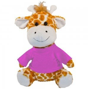 10" Plush Toy Giraffe Stuffed Animal With Customizable T-Shirt