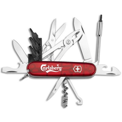 Swiss Army Cybertool M Knife Translucent Ruby Red