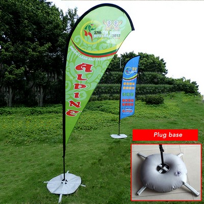 15' Single sided teardrop flags custom