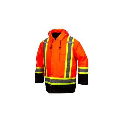 Pyramex Class 2 Hi-Vis 7-in-1 Orange Parka