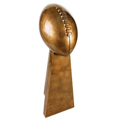 Antique Gold Football Award - 10-1/4"