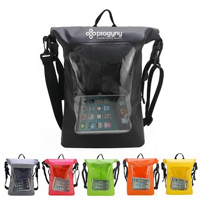 8L Waterproof Messenger Bag w/Clear Window