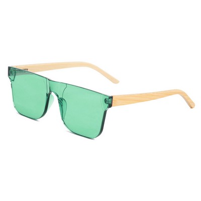 Bamboo Sunglasses - Green Lenses