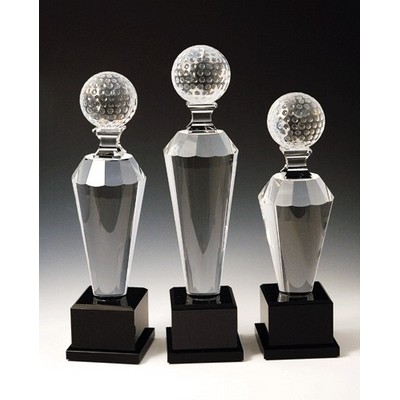 Golf Optical Crystal Award/Trophy 12"H