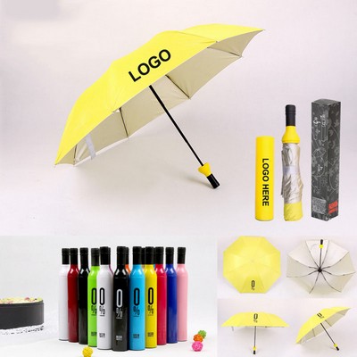 Creative sunshade bottle umbrella Advertising capsule umbrella Gift rain umbrella