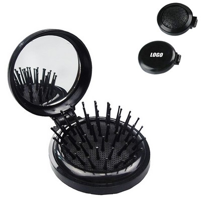 Folding Round Comb w/Mirror