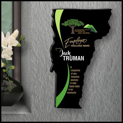 17" Vermont Black Acrylic Plaque