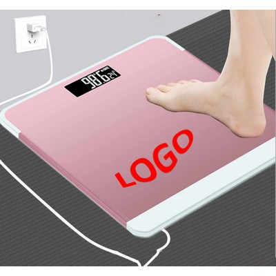 Digital Body Weight Bathroom Scale Round Corner Design