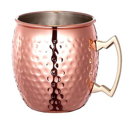 16 Oz. Food Safe Pure Solid Moscow Mule Copper Mugs Beer Cups