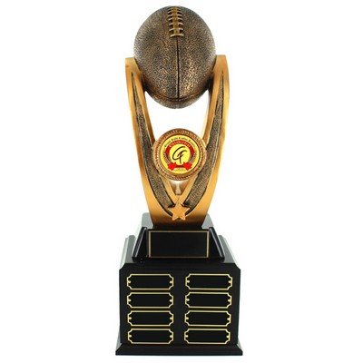 20" Perpetual Fantasy Football Trophy w/Double Black Base