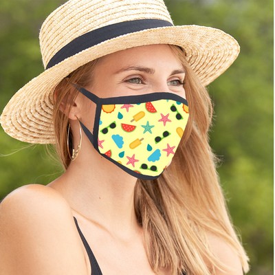 Full Color Sublimation Cooling Face Mask With Adjustable Ear Loop