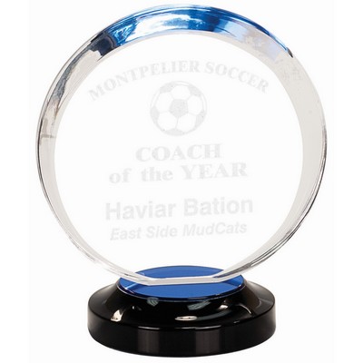 7" Blue Halo Acrylic Award