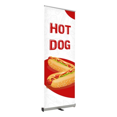 Hot Dog Pre Printed Roll Fx Banner White 24" x 80"