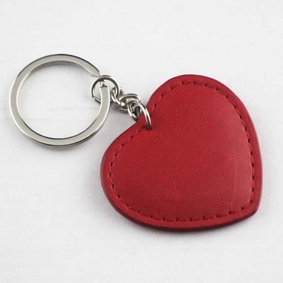 Heart Shape PU Keychain