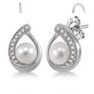 Jilco Inc. White Gold Diamond & Pearl Earrings