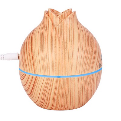 130ml Flower Bud Shaped Wood Grain Humidifier