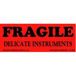 Fragile/Delicate Instruments - Matte Paper Labels - 1.5" x 4"