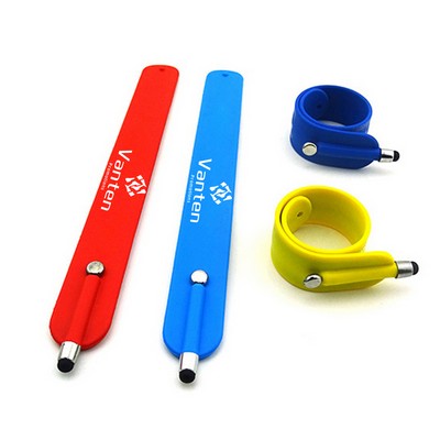 Silicone Bracelet w/Stylus-Ballpoint Pen