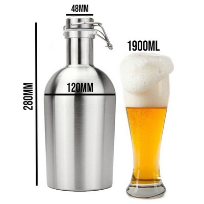 64 Oz. Stainless Steel Beer Growler