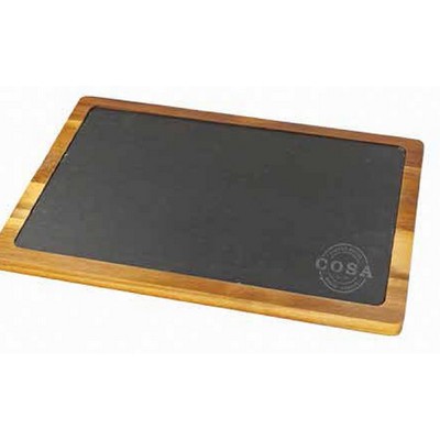 Rectangle Flair Acacia Wood & Slate Cutting Board